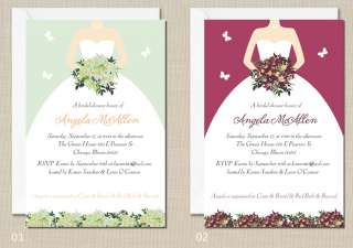   bridal shower invitation available in an array of colors each set