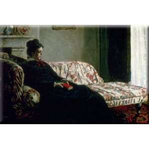 Meditation (Madame Monet On The Sofa) 16x11 Streched Canvas Art by 