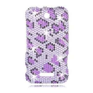 Cell Cover Protector Cover Shell ZTE X500 Score Leopard  Purple Full 