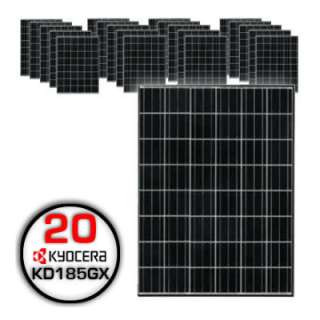 20x 185W Kyocera Solar Panels KD185GX LPU Photovoltaic  