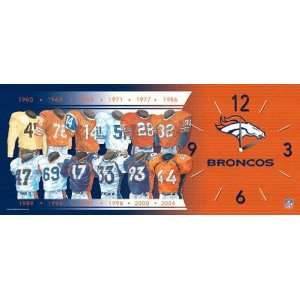  Denver Broncos Evolution Clock