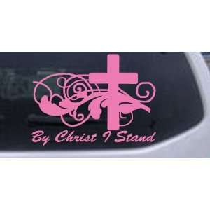 Pink 18in X 13.4in    By Christ I Stand Christian Car Window Wall 