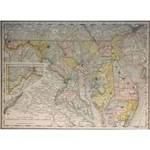  McNally Map of Maryland Delaware Washington DC (1897 