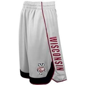 Wisconsin Badgers Light Gray Pro Star Workout Shorts 