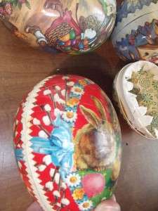   paper mache cardboard nesting easter eggs Germany Arts Crafts  