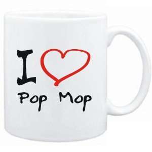  Mug White  I LOVE Pop Mop  Music