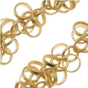  Matte Gold Plated 5mm Donut Circle Charm Chain   Bulk By 