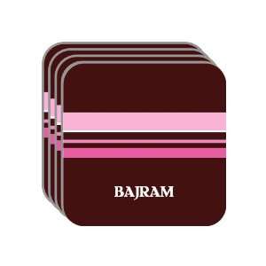 Personal Name Gift   BAJRAM Set of 4 Mini Mousepad Coasters (pink 