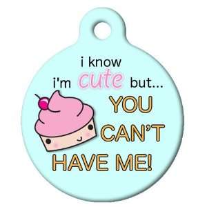   ID Tag for Dogs   Cute as a Cupcake   Small   .875 inch