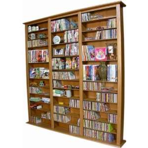  CD DVD Storage Rack Media Storage Tower in Walnut
