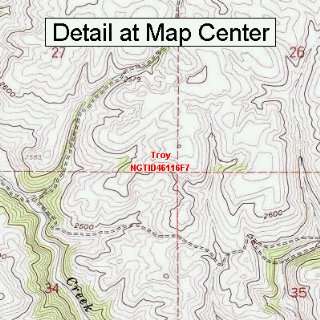  USGS Topographic Quadrangle Map   Troy, Idaho (Folded 