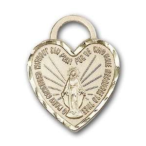  Gold Miraculous Holy Virgin Mary Immaculate Conception Heart Medal 1 