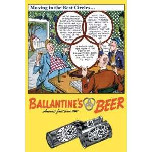  Ballantines Beer   Moving in the Best Circles   Poster 
