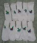   Lot 25 Bundles of 3 = 75 pair Boys or Girls Dinosaur TUBE Socks,irr
