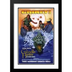  Crocodile Hunter Collision 20x26 Framed and Double Matted 