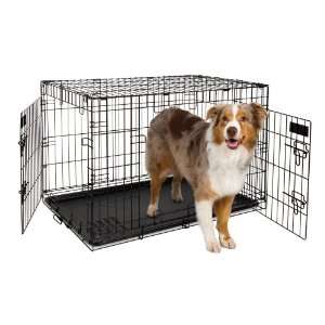   34 Inch 2 Door Training Retreats Wire Kennel for Dogs, 50 to 70 Pound