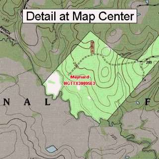  USGS Topographic Quadrangle Map   Maynard, Texas (Folded 