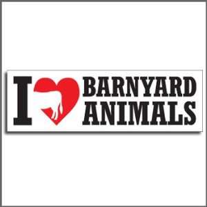  Bumper Sticker Magnet   I Love Barnyard Animals