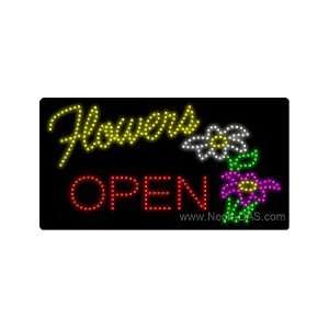  Flowers Open LED Sign 17 x 32