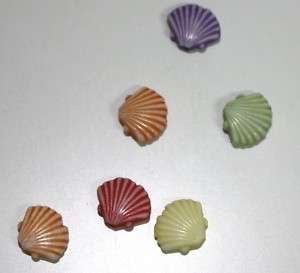 100pcs Assorted Color Sea Shell Plastic Beads (EO341)  