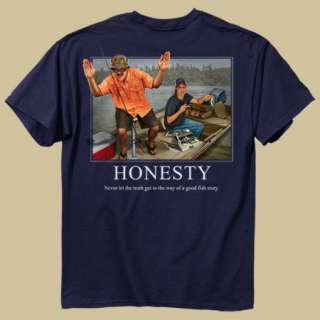 Fishing T shirt NEW Buckwear  Honesty  