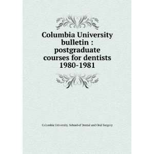  Columbia University bulletin  postgraduate courses for 