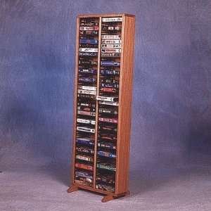  80 VHS Storage Rack Finish Natural Electronics