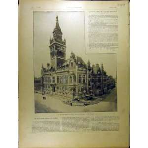  1901 Nouvel Hotel Ville Dunkerque French Print