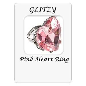   Diamond Rings for Girls   Pink Rhinestone Heart Toys & Games
