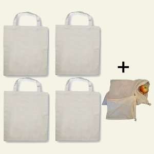    Lightweight Organic Cotton Shopping Bag Set