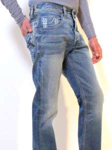 Star Jeans Attacc Straight Bleached Worn In Blue Men New with tags 