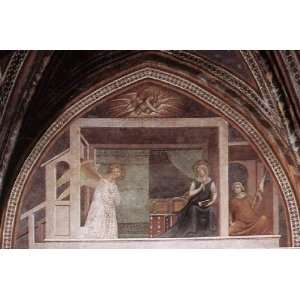   painting name The Annunciation, By Barna da Siena 