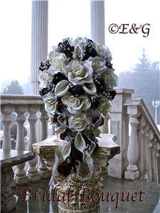 BEAUTIFUL TRICIA CASCADE Wedding Bouquet Bridal Bridesmaid Flowers 