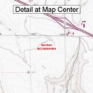  USGS Topographic Quadrangle Map   Barnhart, Oregon (Folded 