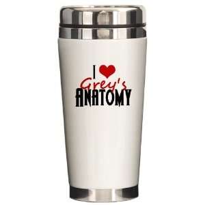  I Love Greys Anatomy Tv show Ceramic Travel Mug by 