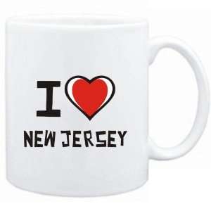  Mug White I love New Jersey  Cities