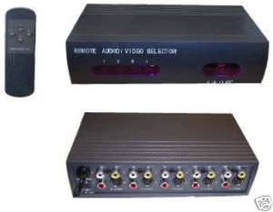 Audio Video Selector 4 x 1 with Remote Control NEW  