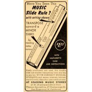  1948 Ad Music Slide Rule Thomas Specialties Transpose 