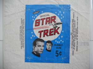 Star Trek very rare original series card wrapper 1967  