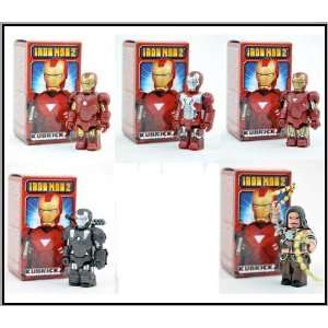  Medicom Marvel Iron Man 2 Kubrick Set of 5 Toys & Games