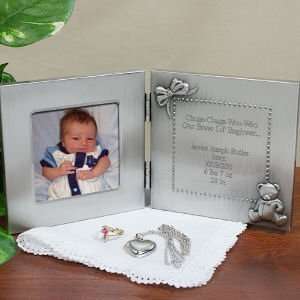   New Baby All Aboard Baby Train Personalized Silver Photo Frame Baby