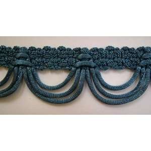  12 Yds Blue Rattail Fringe 1.25 Inch Arts, Crafts 