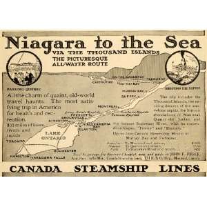 1916 Ad Canada Steamship Lines Cruises Vacation Niagara 
