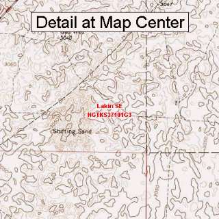  USGS Topographic Quadrangle Map   Lakin SE, Kansas (Folded 