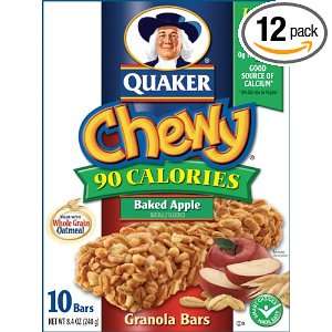 Quaker Chewy Granola Bar Low Fat Baked Apple, 8.4 Ounce Boxes (Pack of 