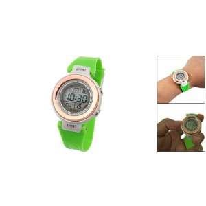  Como Cold Light LCD Display Green Band Wristwatch Sports 