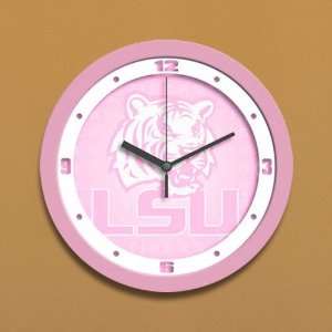  LSU Tigers Pink Nursery Wall Clock