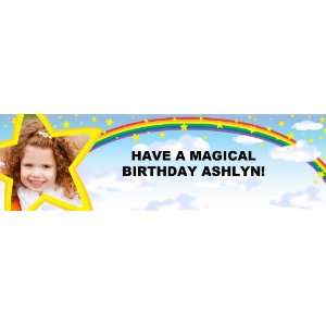  Rainbow and Stars Personalized Photo Banner Large 30 x 
