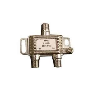 Grey Coaxial Signal Splitter Analog and Digital 5 1000Mhz 1 in 2 out 