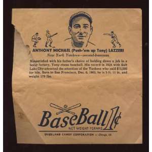   Baseball Tony Lazzeri Yankees   Sports Memorabilia